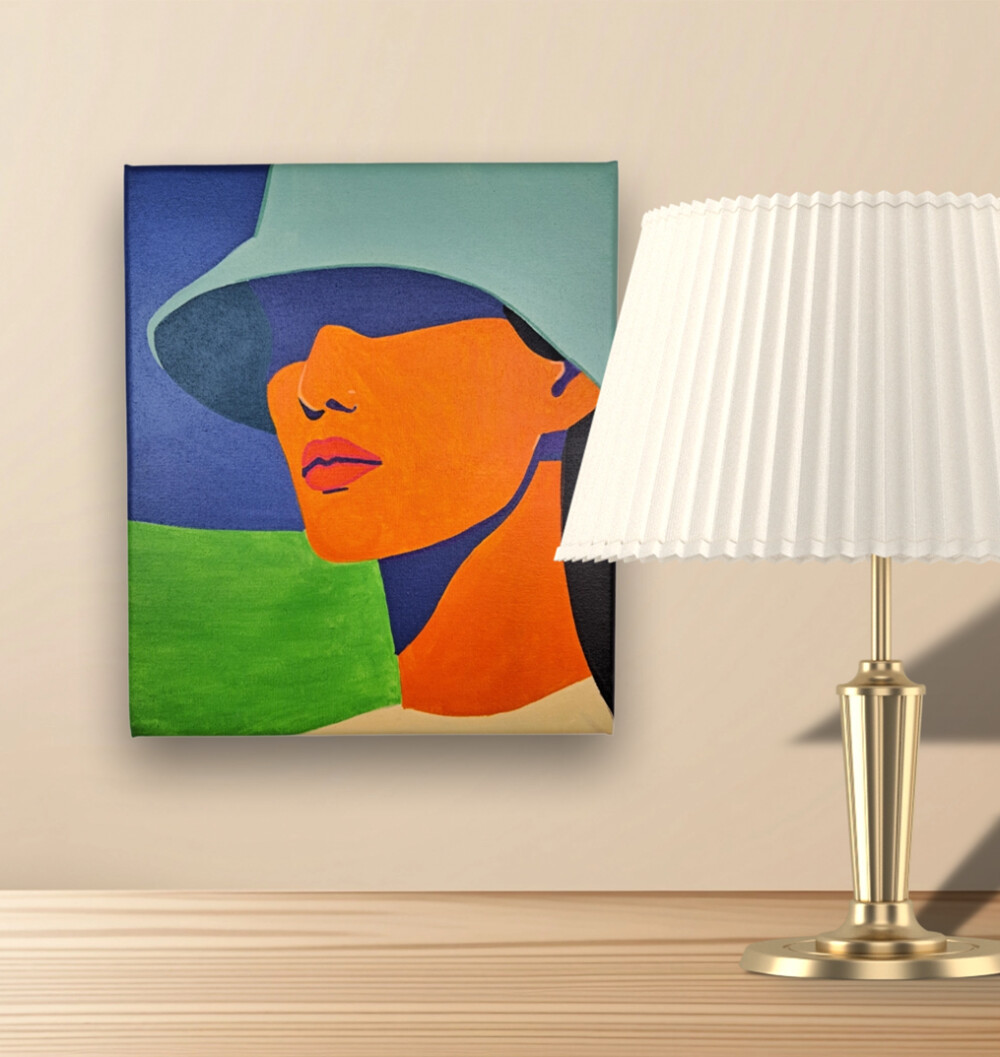 Quadro Decorativo em Acrílico Pintado a Mão Quadro Artesanal de