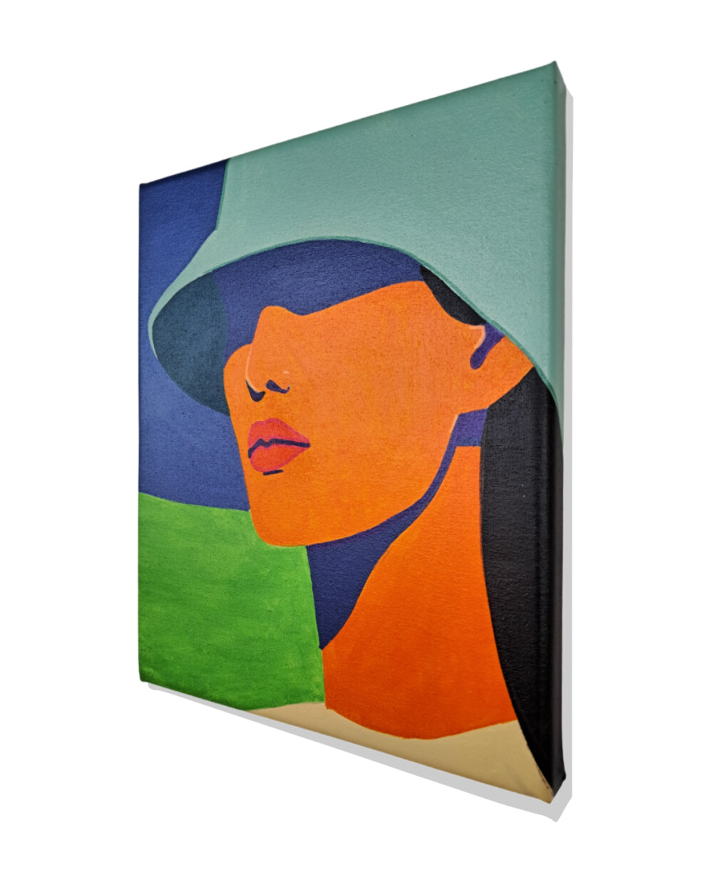 Quadro Decorativo em Acrílico Pintado a Mão Quadro Artesanal de