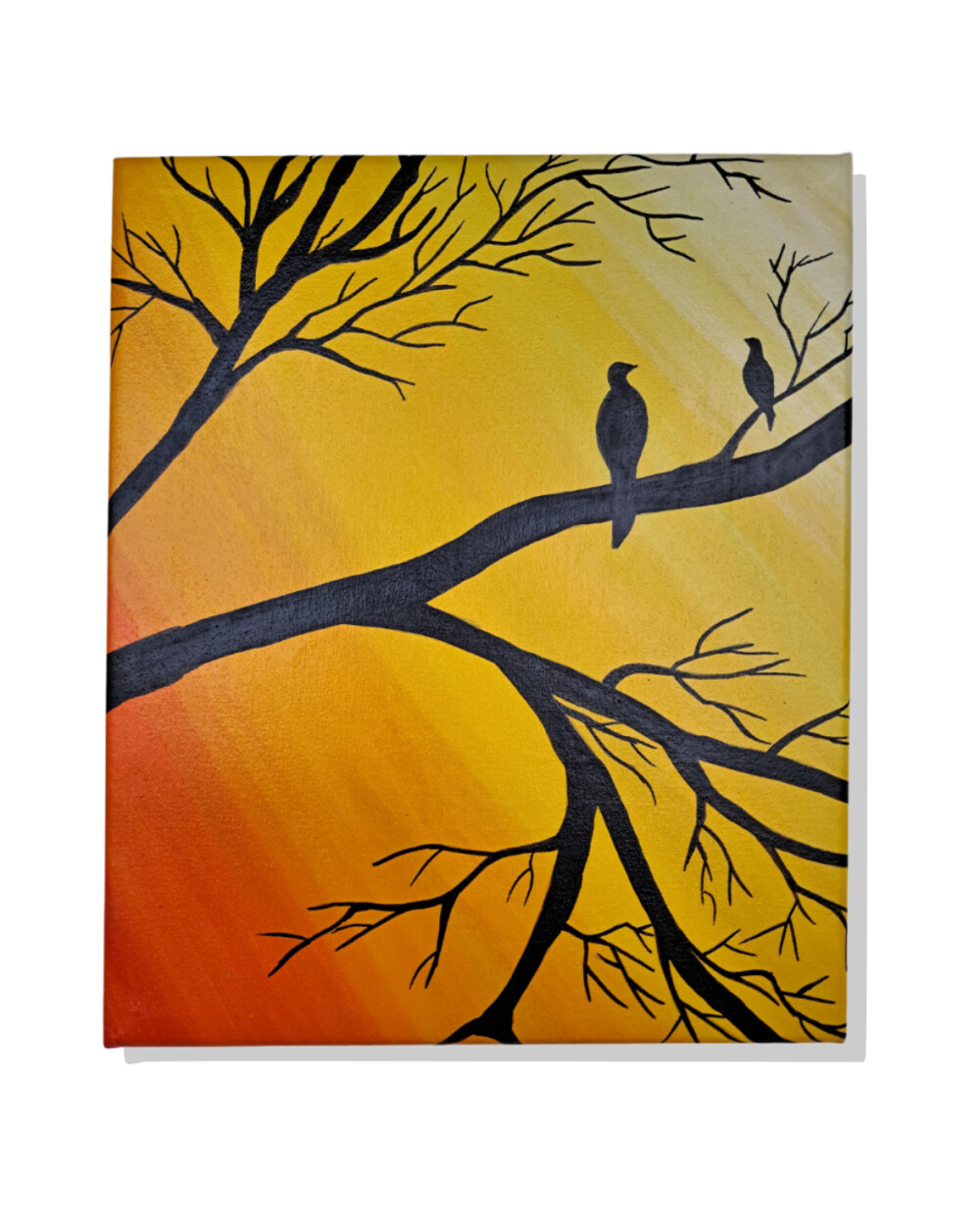 Quadro Decorativo em Acrílico Pintado a Mão Quadro Artesanal de
