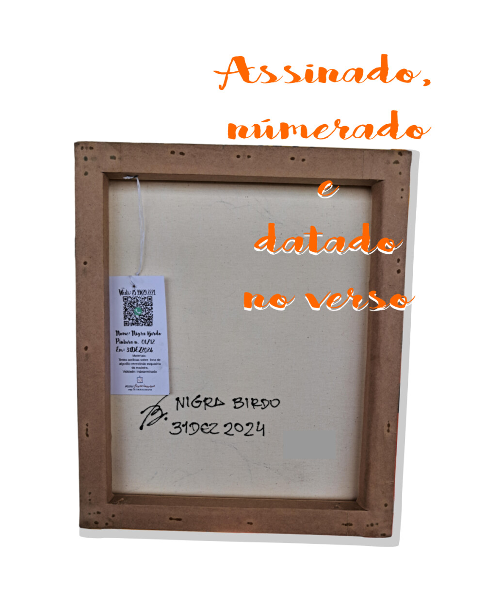 Quadro Decorativo em Acrílico Pintado a Mão Quadro Artesanal de