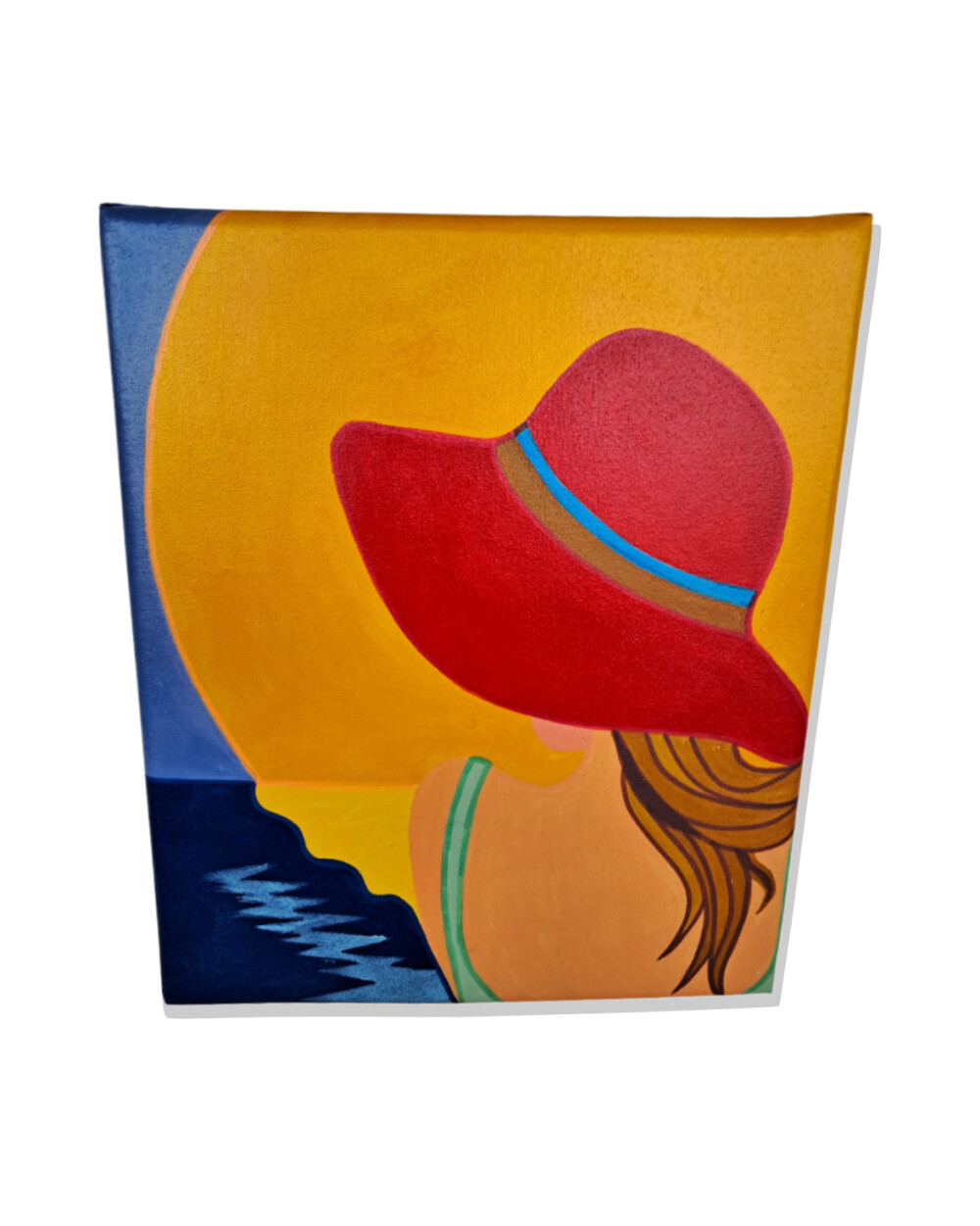 Quadro Decorativo em Acrílico Pintado a Mão Quadro Artesanal de