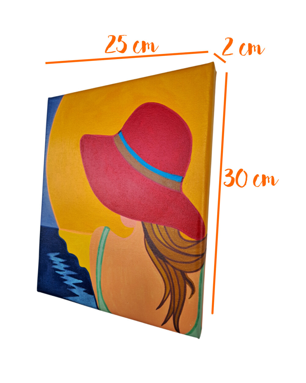 Quadro Decorativo em Acrílico Pintado a Mão Quadro Artesanal de