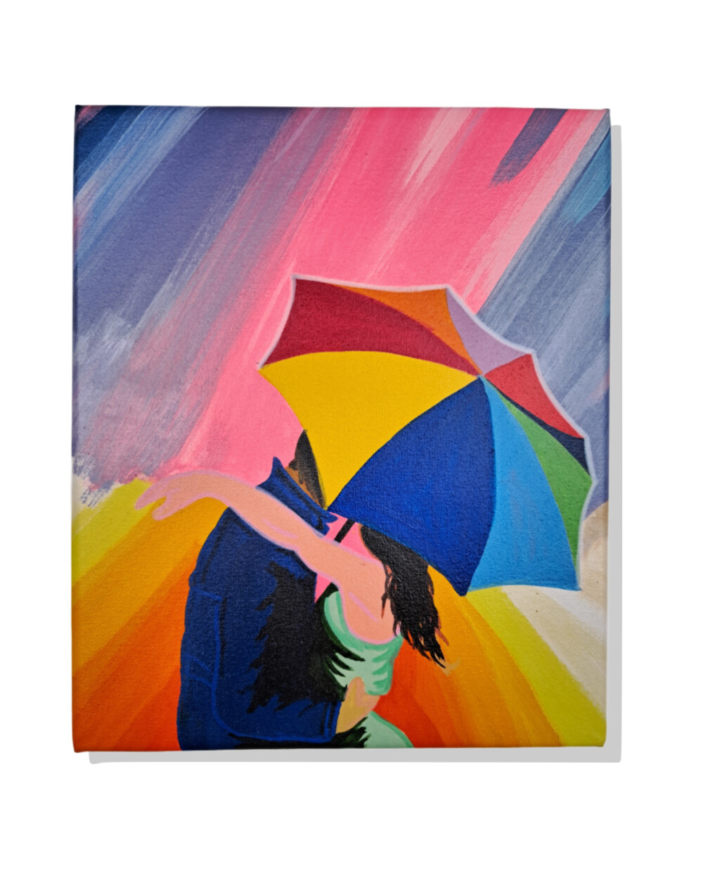 Quadro Decorativo em Acrílico Pintado a Mão Quadro Artesanal Qu