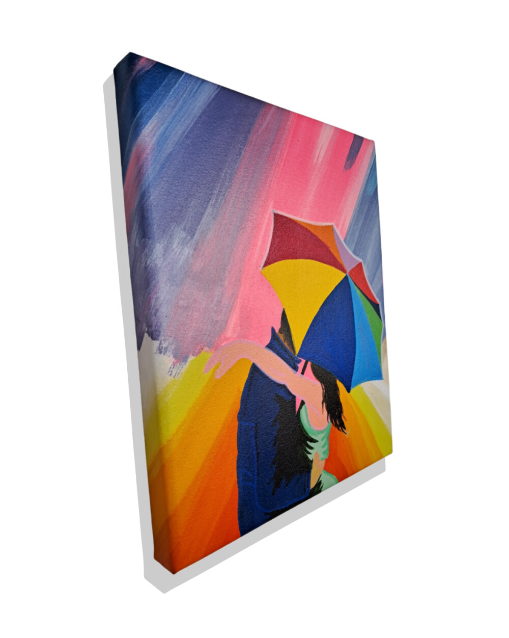 Quadro Decorativo em Acrílico Pintado a Mão Quadro Artesanal Qu