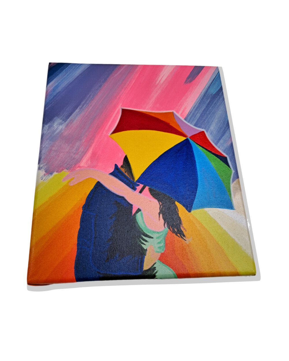 Quadro Decorativo em Acrílico Pintado a Mão Quadro Artesanal Qu
