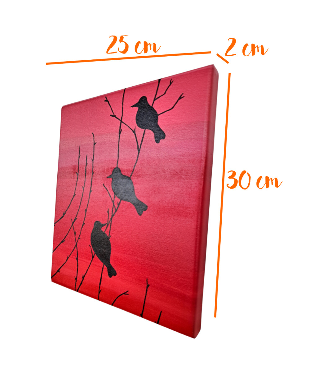 Quadro Decorativo em Acrílico Pintado a Mão Quadro Artesanal co