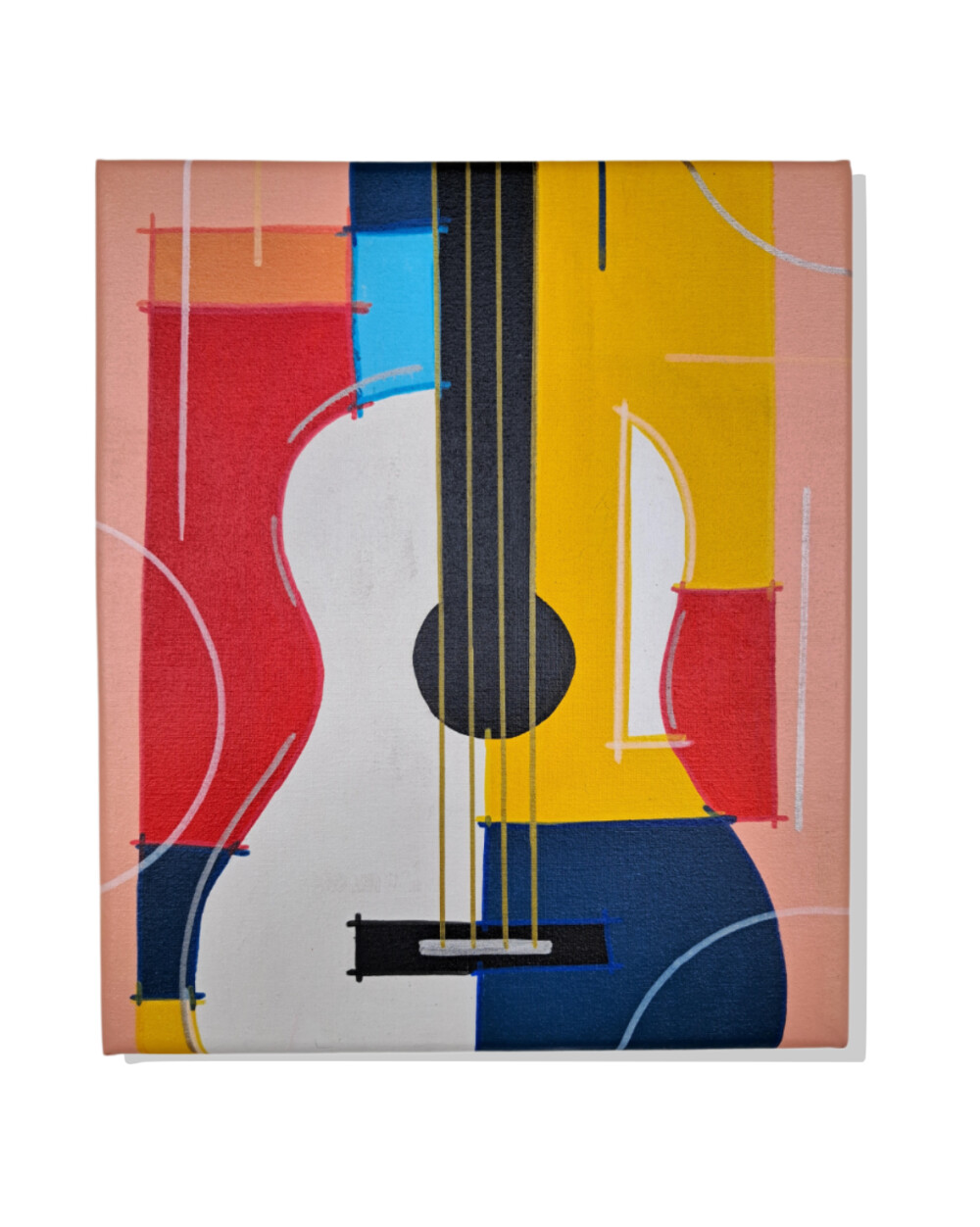 Quadro Decorativo em Acrílico Pintado a Mão Quadro Artesanal Vi