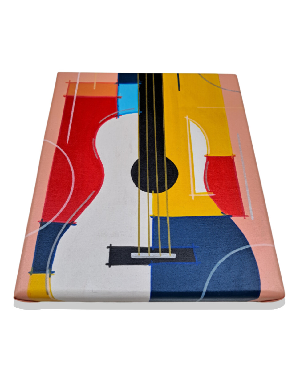 Quadro Decorativo em Acrílico Pintado a Mão Quadro Artesanal Vi