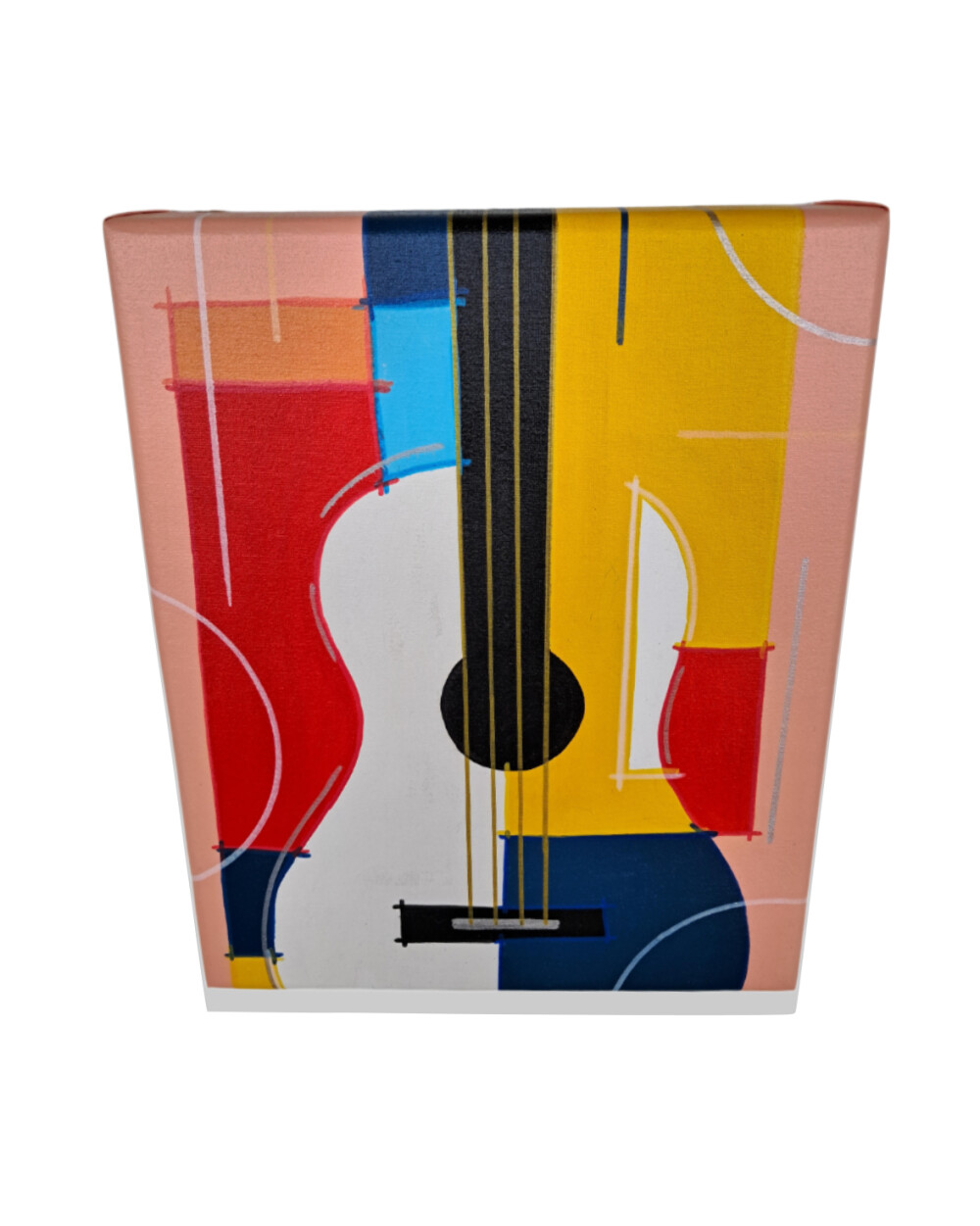 Quadro Decorativo em Acrílico Pintado a Mão Quadro Artesanal Vi