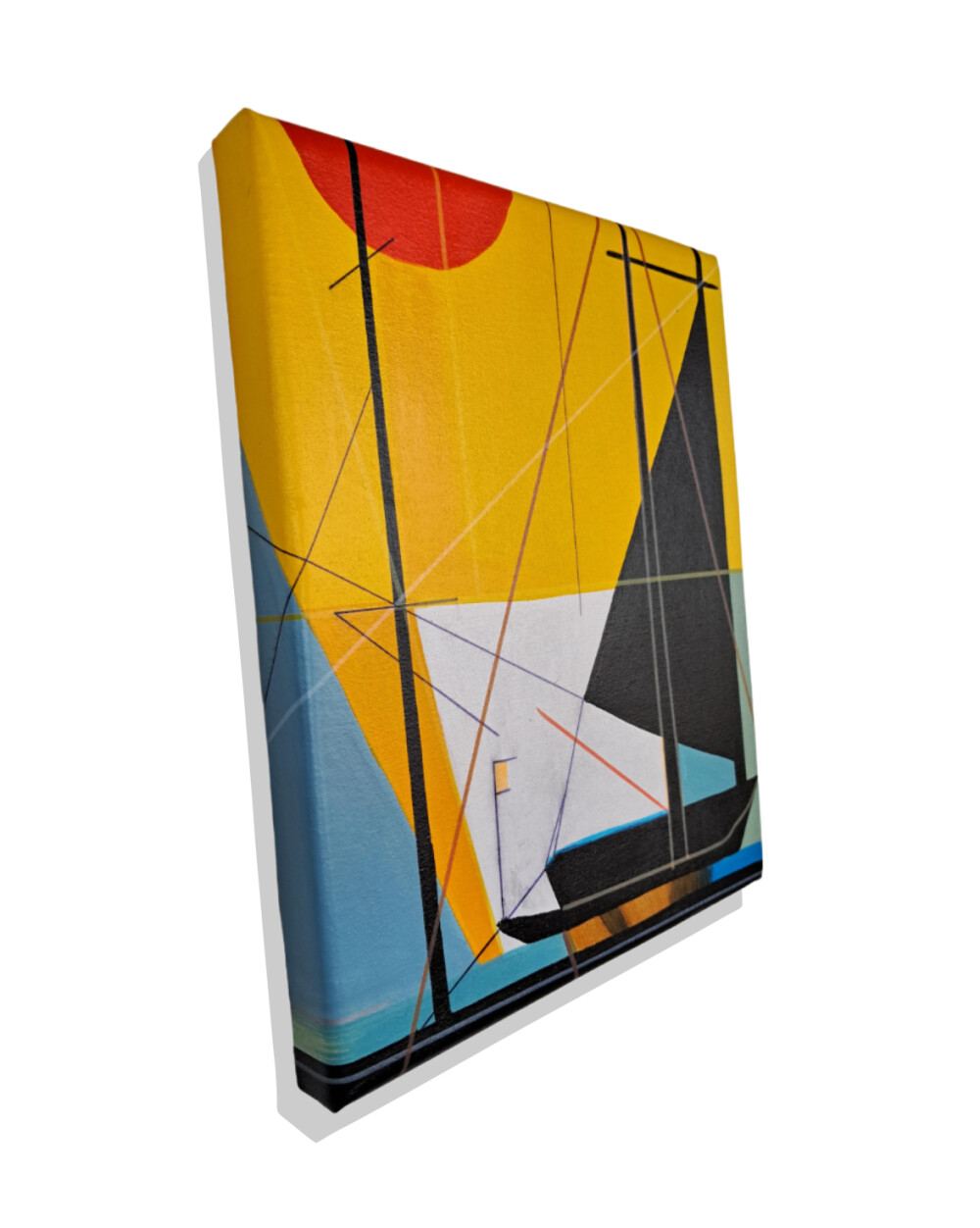 Quadro Decorativo em Acrílico Pintado a Mão Quadro Artesanal de