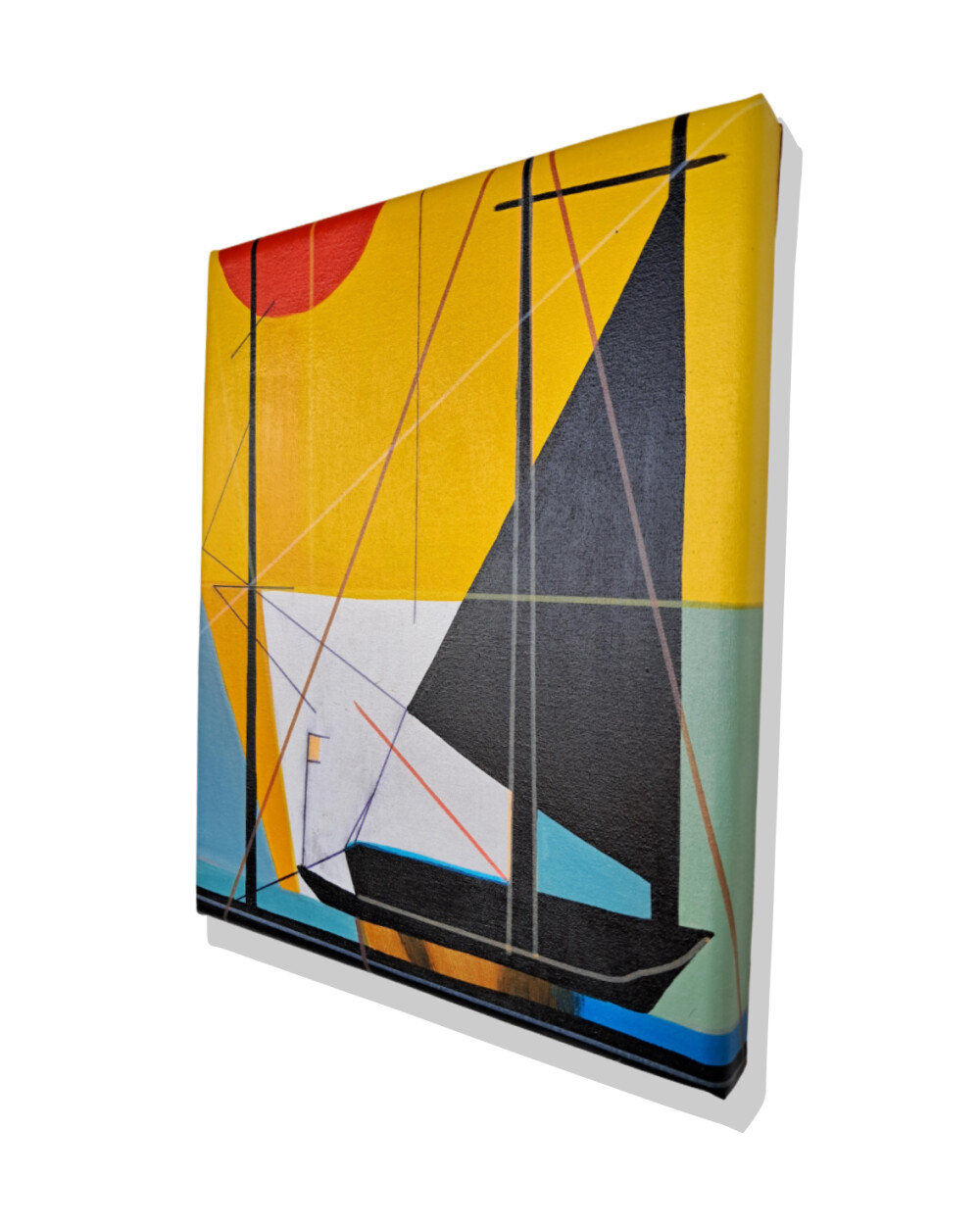 Quadro Decorativo em Acrílico Pintado a Mão Quadro Artesanal de