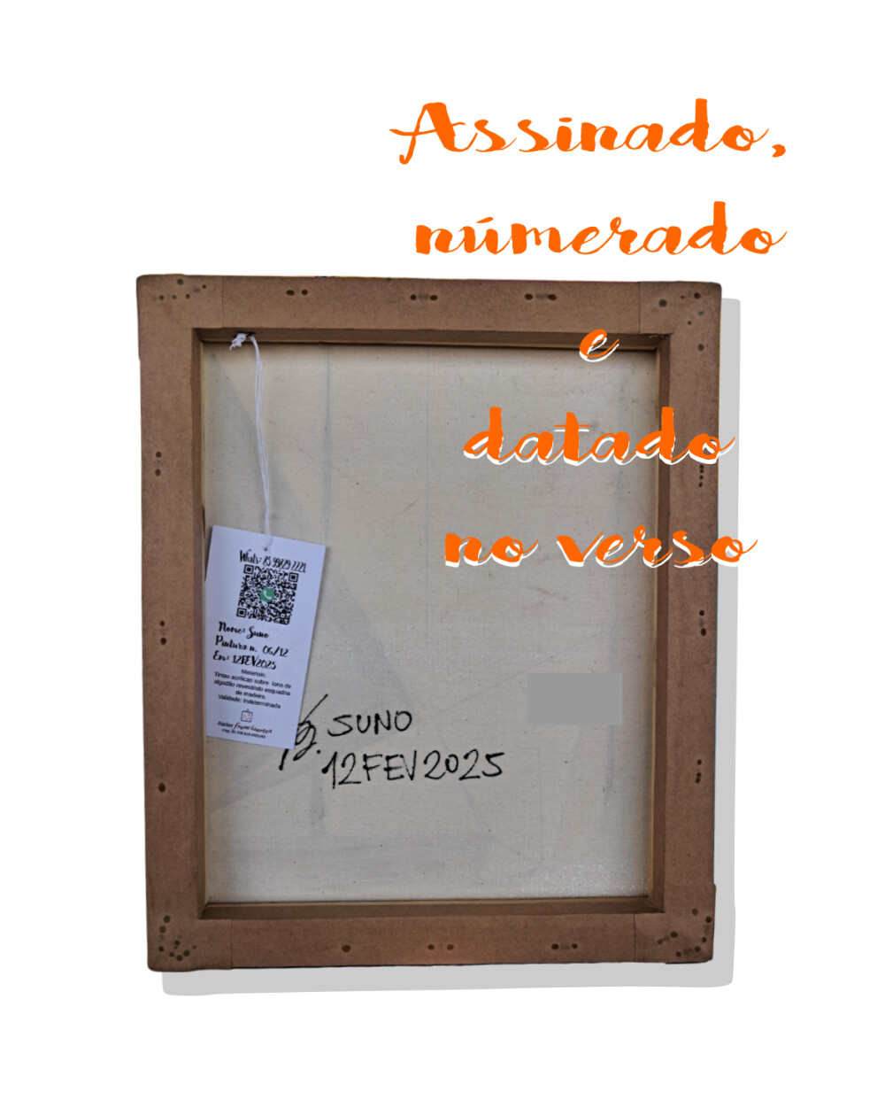 Quadro Decorativo em Acrílico Pintado a Mão Quadro Artesanal de