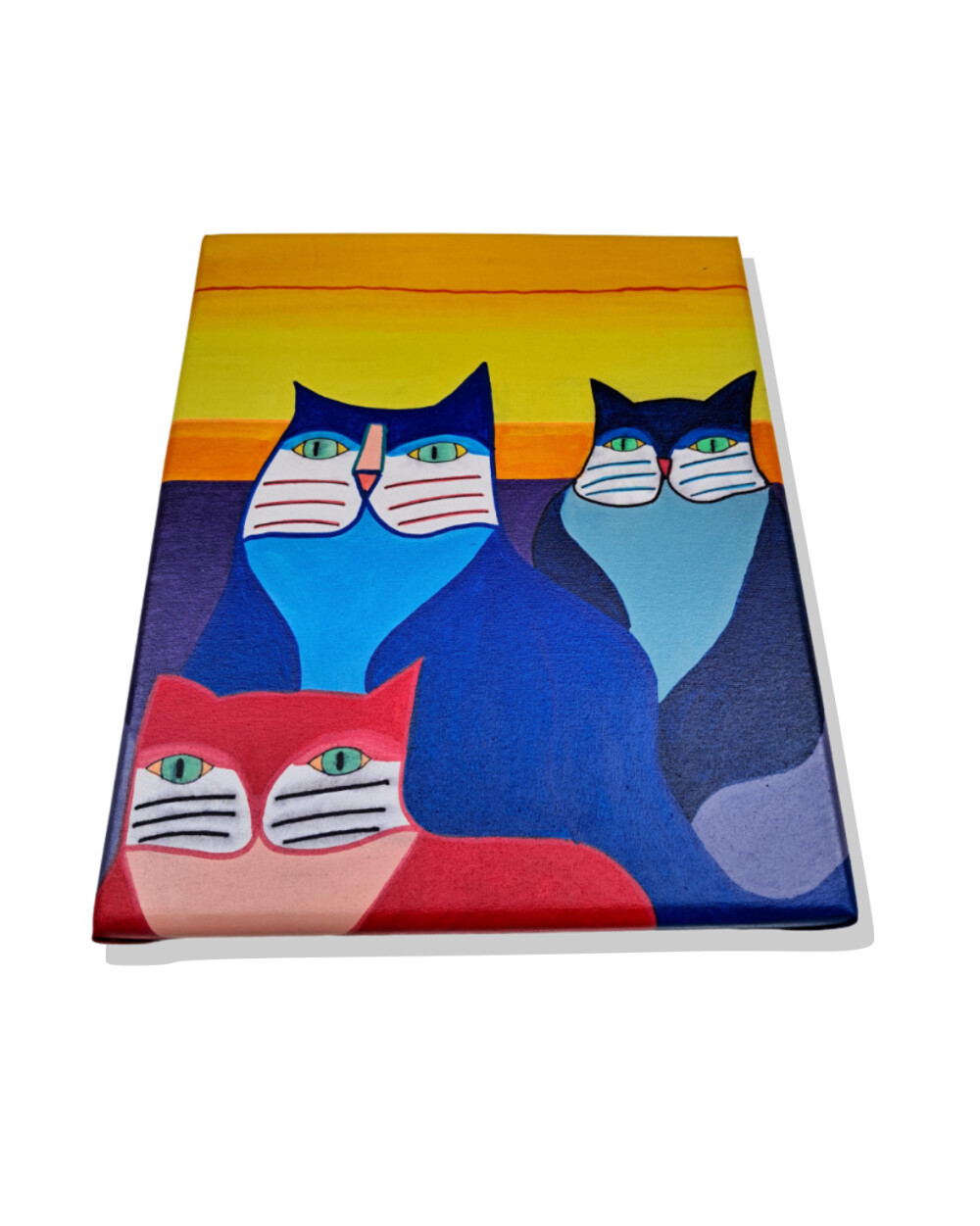 Quadro Decorativo em Acrílico Pintado a Mão Quadro Artesanal de