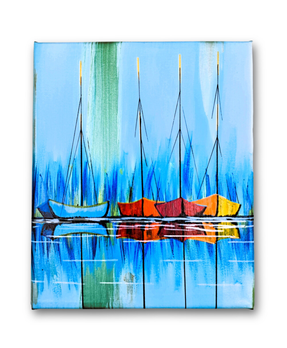 Quadro Decorativo em Acrílico Pintado a Mão Quadro Artesanal de