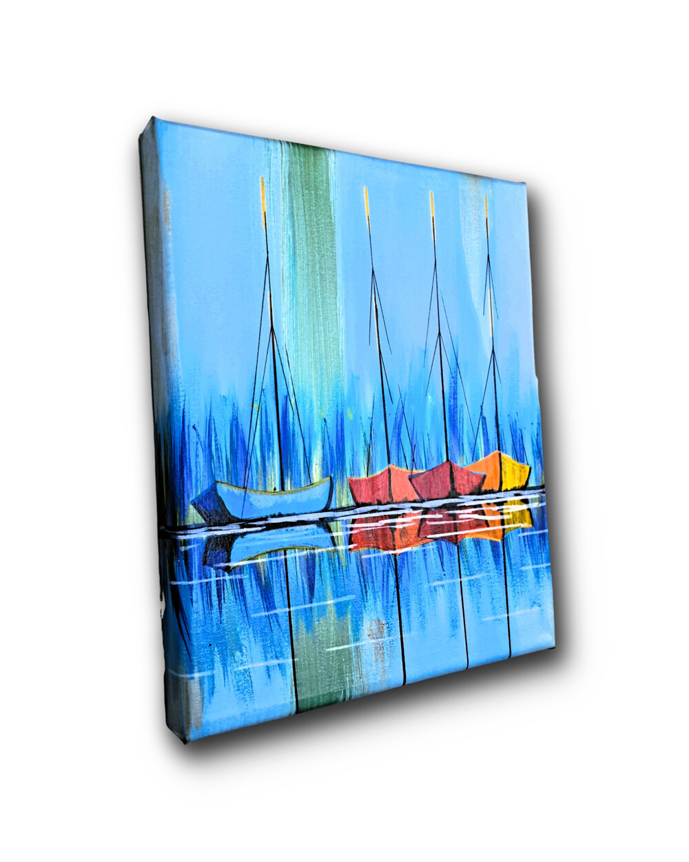 Quadro Decorativo em Acrílico Pintado a Mão Quadro Artesanal de