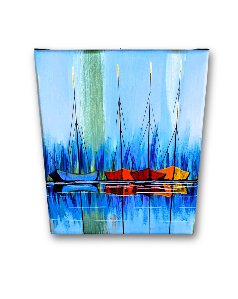 Quadro Decorativo em Acrílico Pintado a Mão Quadro Artesanal de