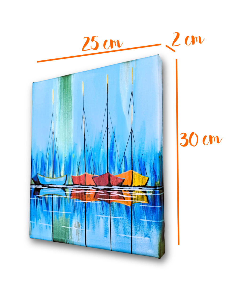Quadro Decorativo em Acrílico Pintado a Mão Quadro Artesanal de