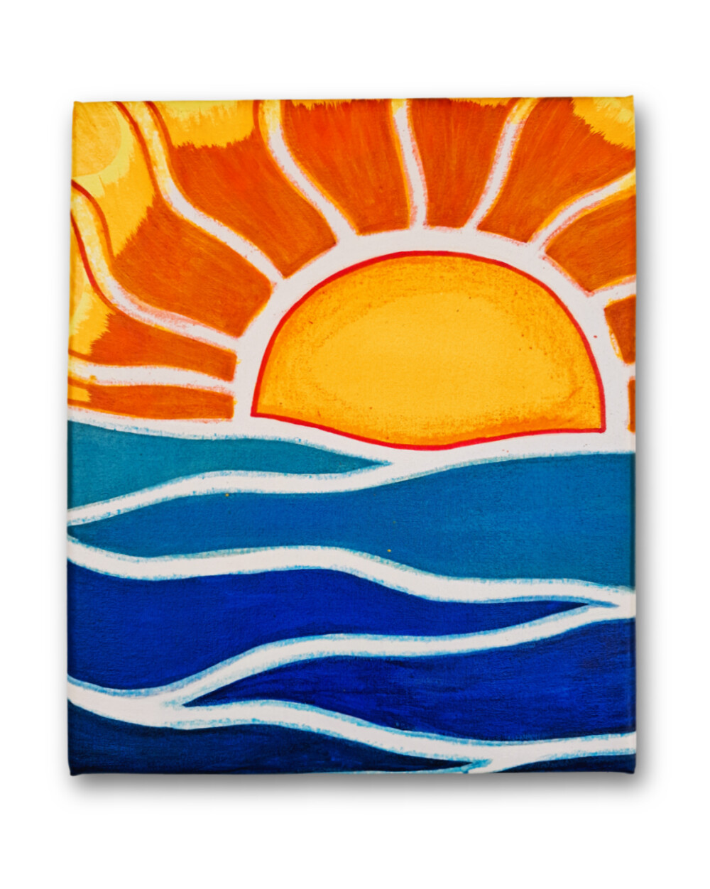 Quadro Decorativo em Acrílico Pintado a Mão Quadro Artesanal de