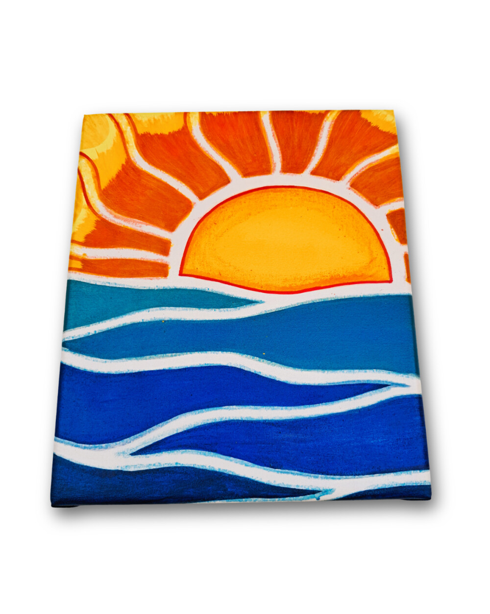 Quadro Decorativo em Acrílico Pintado a Mão Quadro Artesanal de