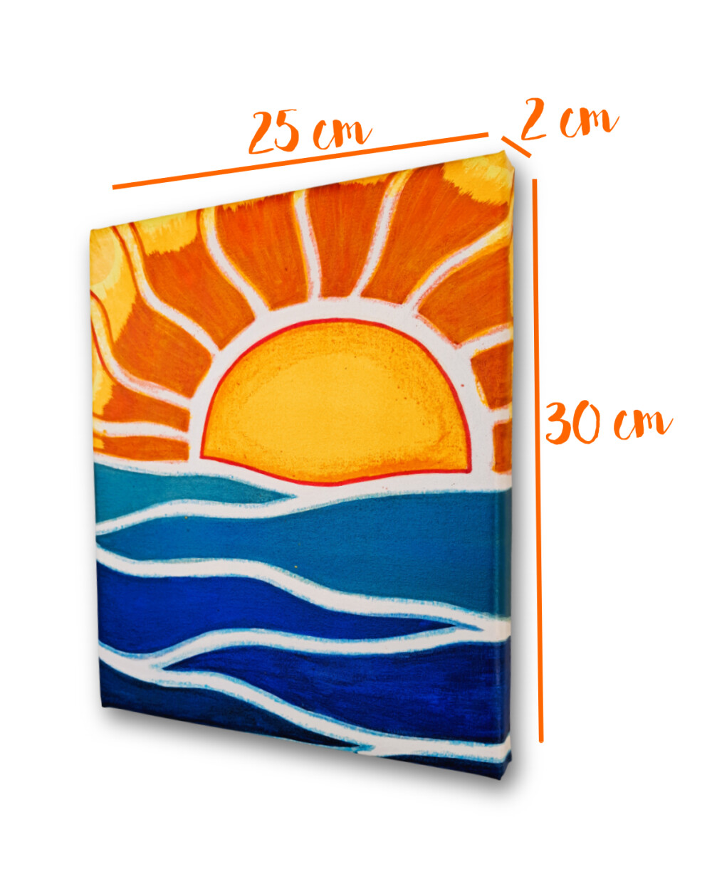 Quadro Decorativo em Acrílico Pintado a Mão Quadro Artesanal de