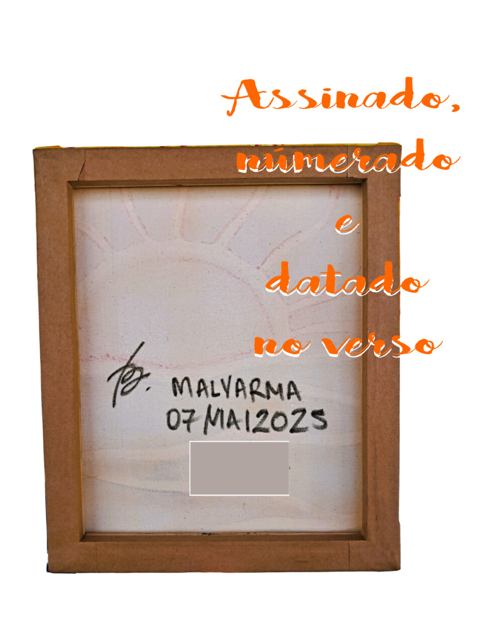 Quadro Decorativo em Acrílico Pintado a Mão Quadro Artesanal de