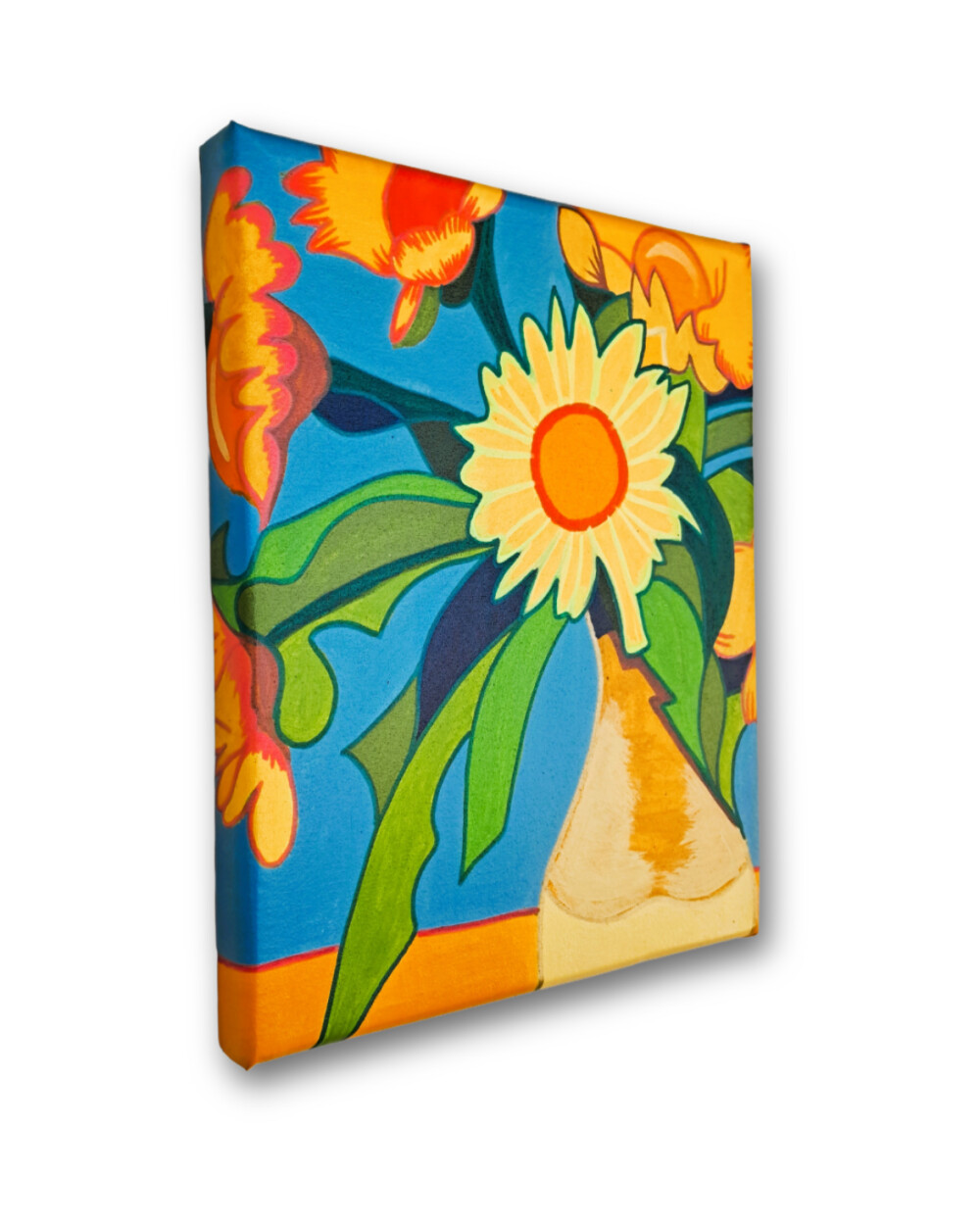 Quadro Decorativo em Acrílico Pintado a Mão Quadro Artesanal De