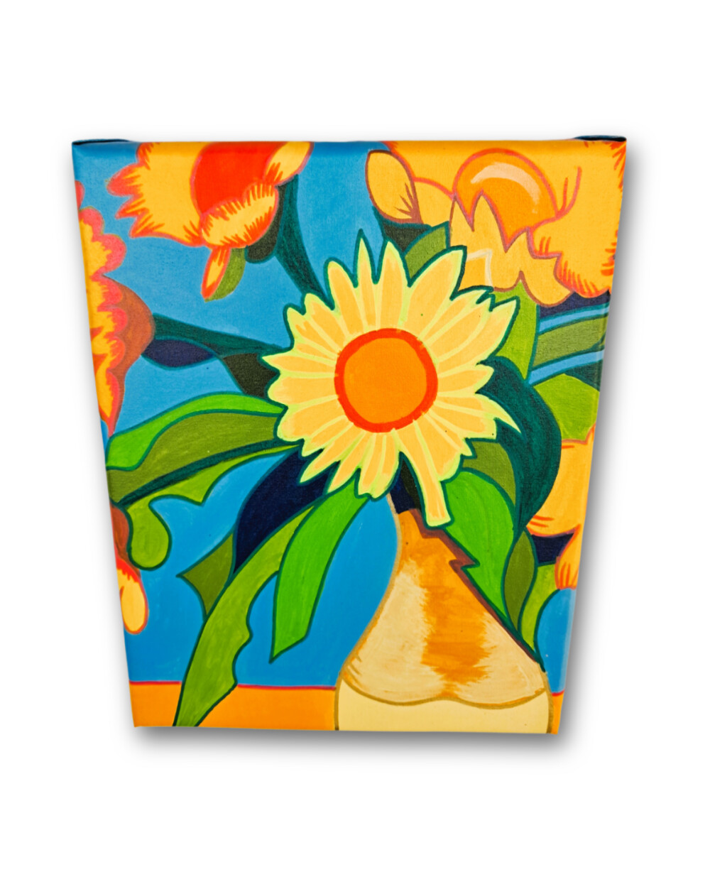Quadro Decorativo em Acrílico Pintado a Mão Quadro Artesanal De