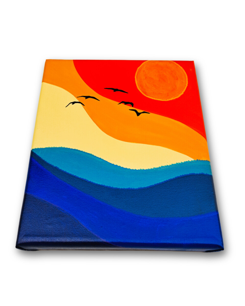 Quadro Decorativo em Acrílico Pintado a Mão Quadro Artesanal Mi