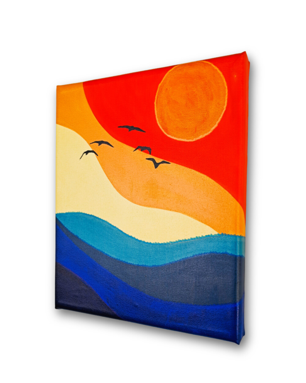 Quadro Decorativo em Acrílico Pintado a Mão Quadro Artesanal Mi