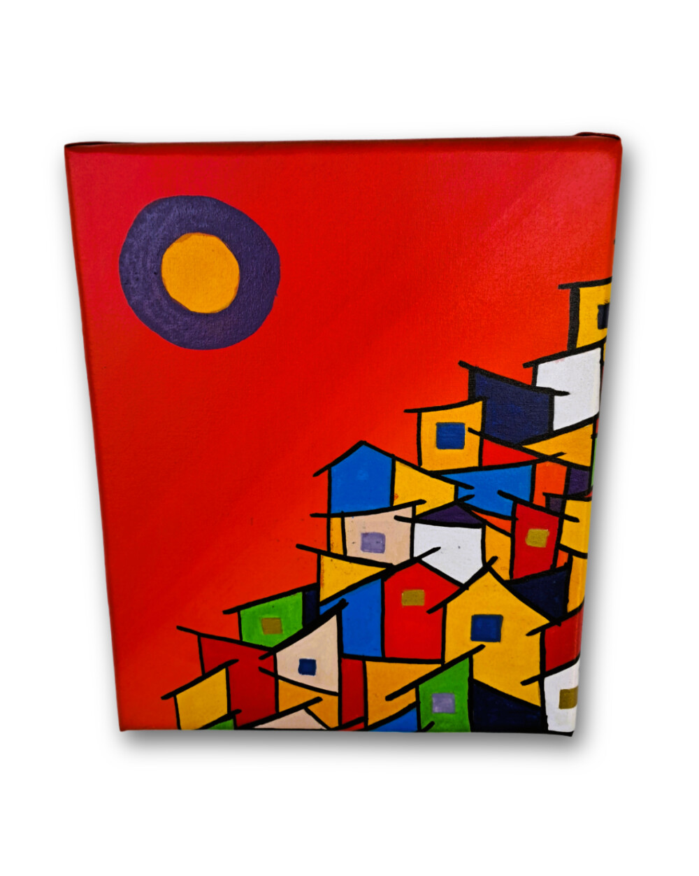Quadro Decorativo em Acrílico Pintado a Mão Quadro Artesanal de