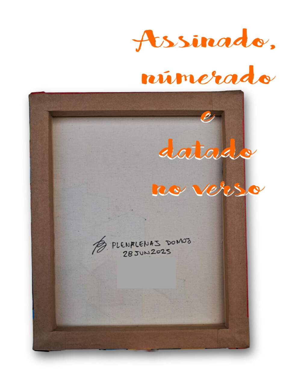 Quadro Decorativo em Acrílico Pintado a Mão Quadro Artesanal de