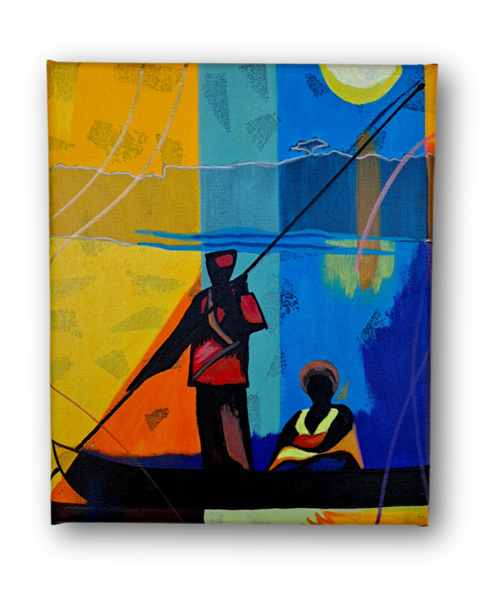Quadro Decorativo em Acrílico Pintado a Mão Quadro Artesanal de