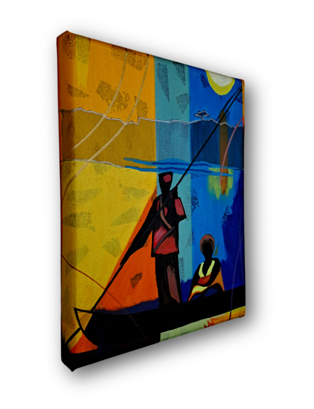 Quadro Decorativo em Acrílico Pintado a Mão Quadro Artesanal de