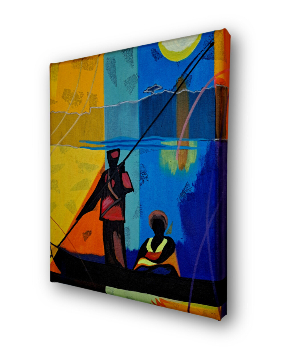 Quadro Decorativo em Acrílico Pintado a Mão Quadro Artesanal de