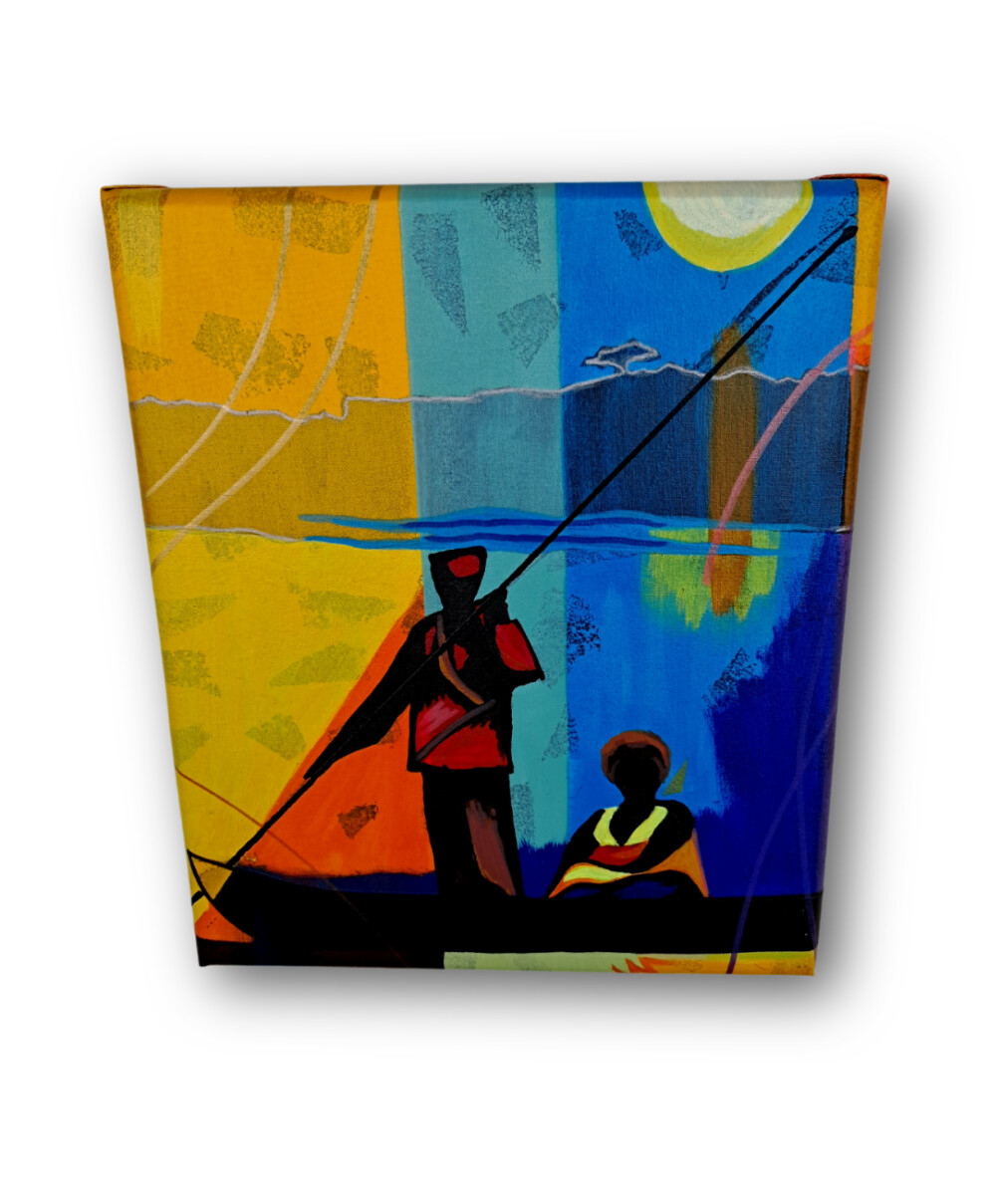 Quadro Decorativo em Acrílico Pintado a Mão Quadro Artesanal de
