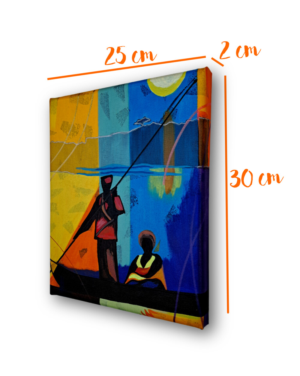 Quadro Decorativo em Acrílico Pintado a Mão Quadro Artesanal de