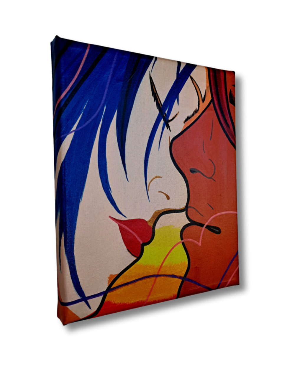 Quadro Decorativo em Acrílico Pintado a Mão Quadro Artesanal de