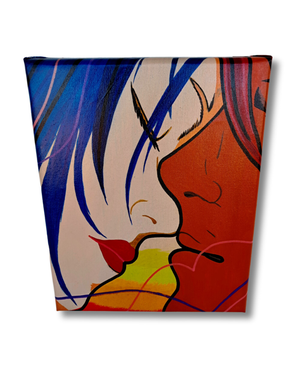 Quadro Decorativo em Acrílico Pintado a Mão Quadro Artesanal de