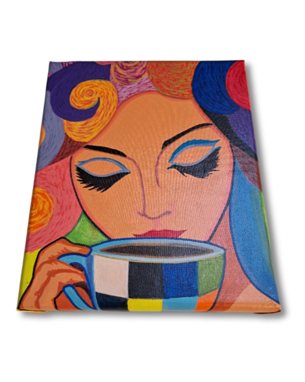 Quadro Decorativo em Acrílico Pintado a Mão Quadro Artesanal de