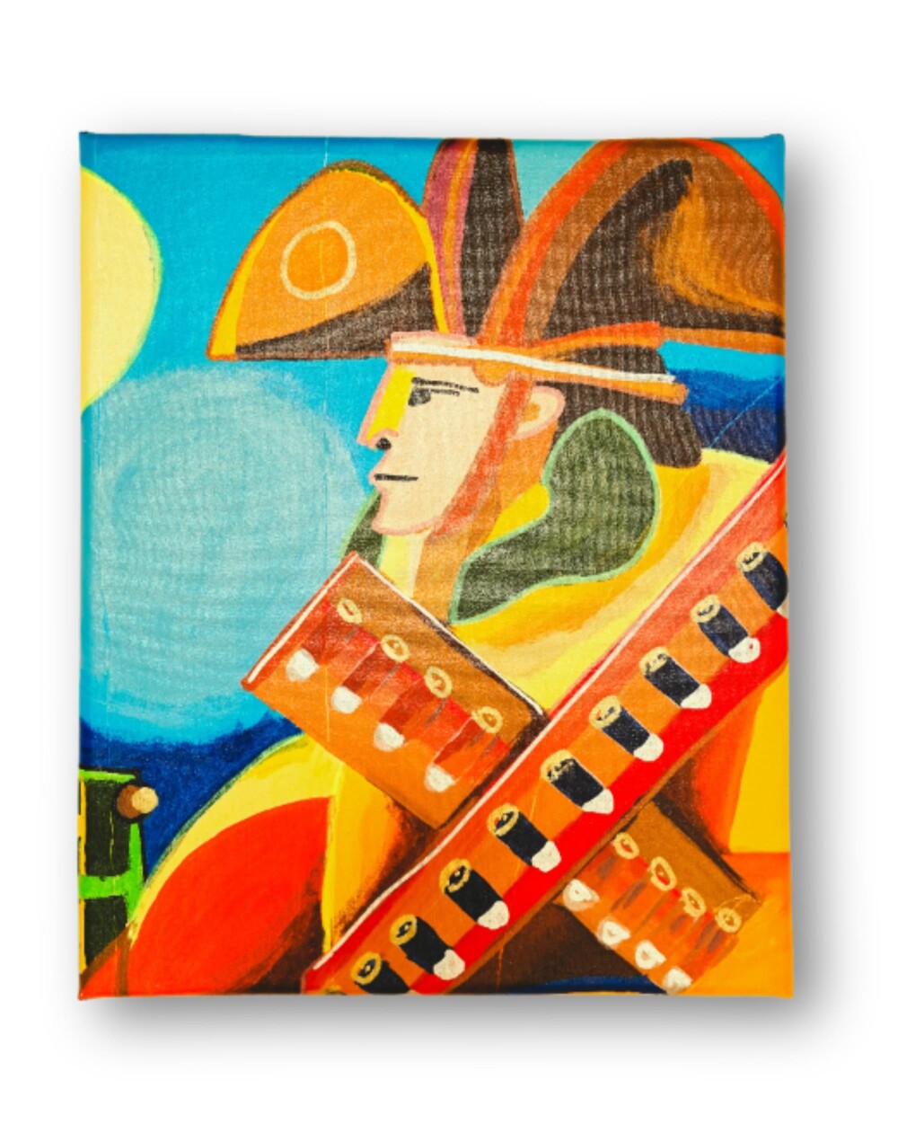 Quadro Decorativo em Acrílico Pintado a Mão Quadro Artesanal de