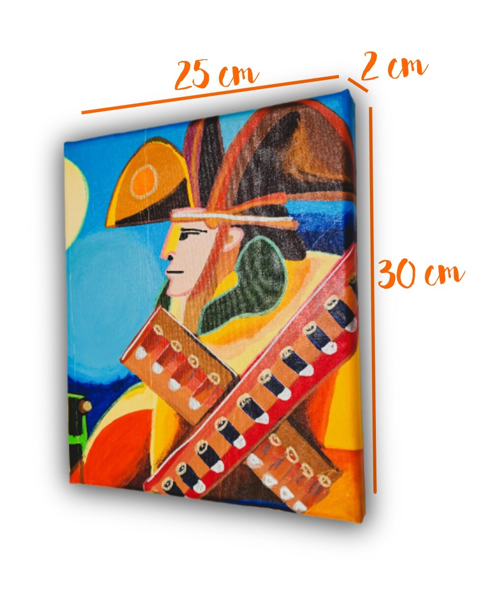 Quadro Decorativo em Acrílico Pintado a Mão Quadro Artesanal de