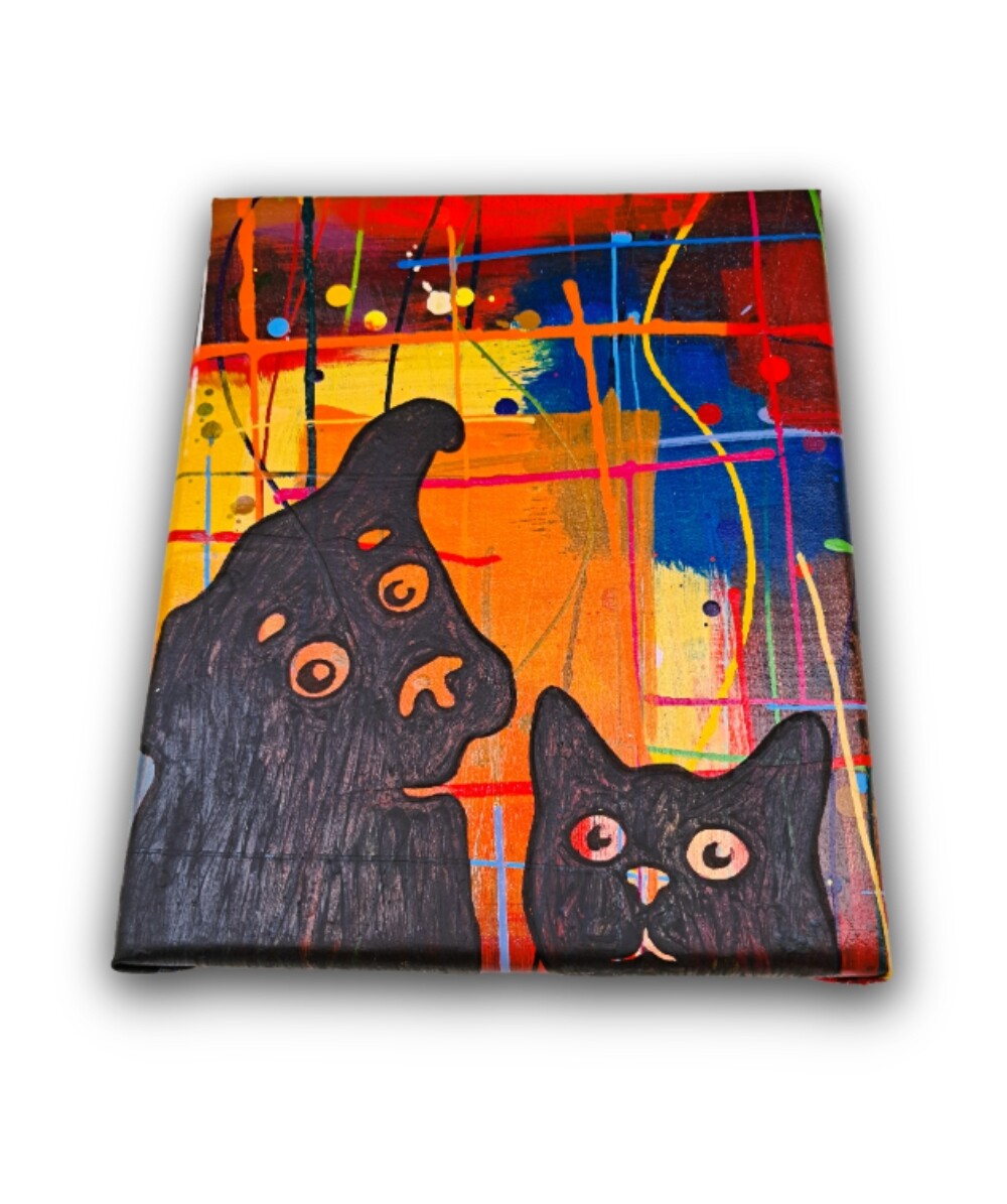Quadro Decorativo em Acrílico Pintado a Mão Quadro Artesanal de