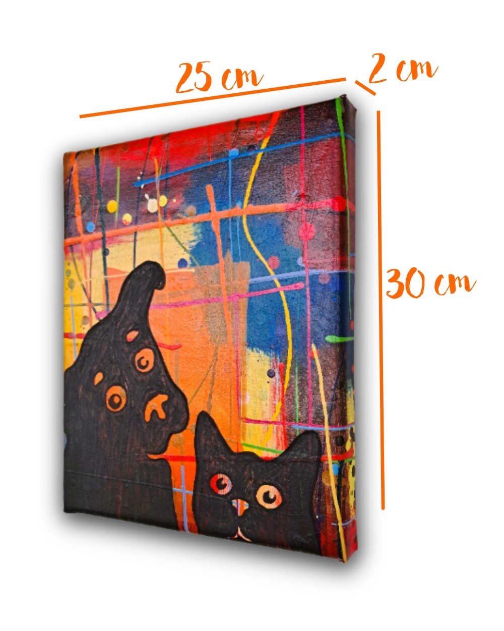 Quadro Decorativo em Acrílico Pintado a Mão Quadro Artesanal de