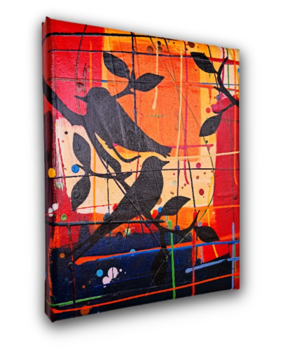 Quadro Decorativo em Acrílico Pintado a Mão Quadro Artesanal de
