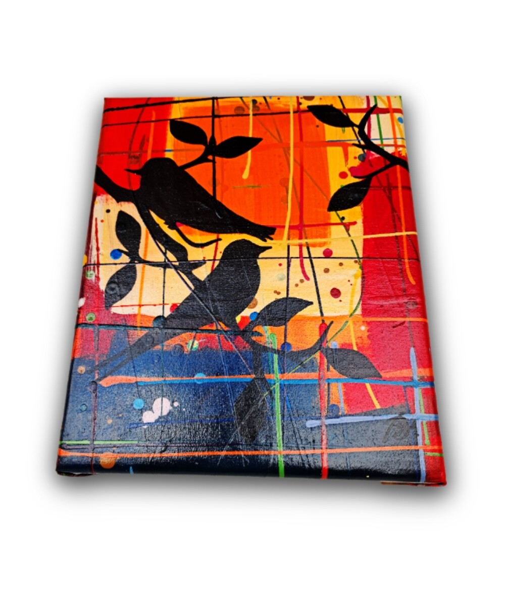 Quadro Decorativo em Acrílico Pintado a Mão Quadro Artesanal de