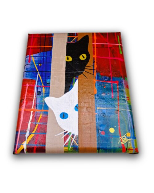Quadro Decorativo em Acrílico Pintado a Mão para Decoração co