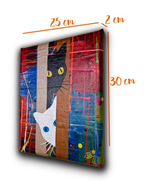 Quadro Decorativo em Acrílico Pintado a Mão para Decoração co
