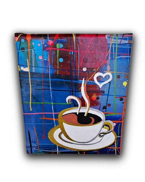 Quadro Decorativo em Acrílico Pintado a Mão para Cozinha Sala C