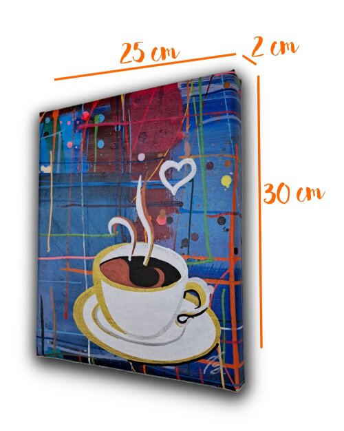Quadro Decorativo em Acrílico Pintado a Mão para Cozinha Sala C