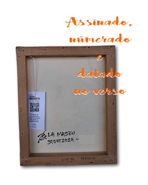 Quadro Decorativo em Acrílico Pintado a Mão Quadro com Rosto Fe